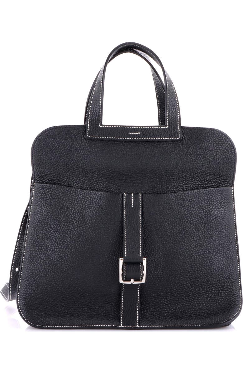 Pre-Owned Hermes Halzan Bag Clemence 31, Main, color, Noir