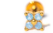 Girls Crew Blue Blossom Single Flat Back Stud Earring