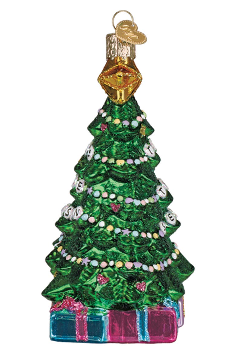 Friendship Tree Christmas Ornament, Alternate, color, GREEN