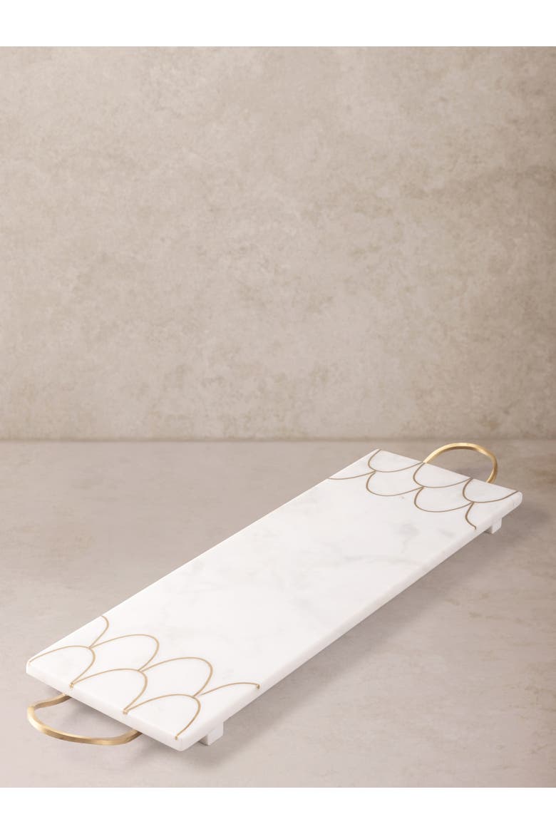 San Miguel Marble Tray, Main, color, Ivory White