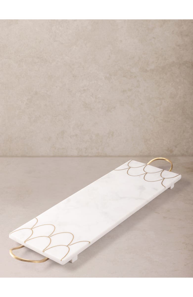GAURI KOHLI San Miguel Marble Tray, Main, color, Ivory White