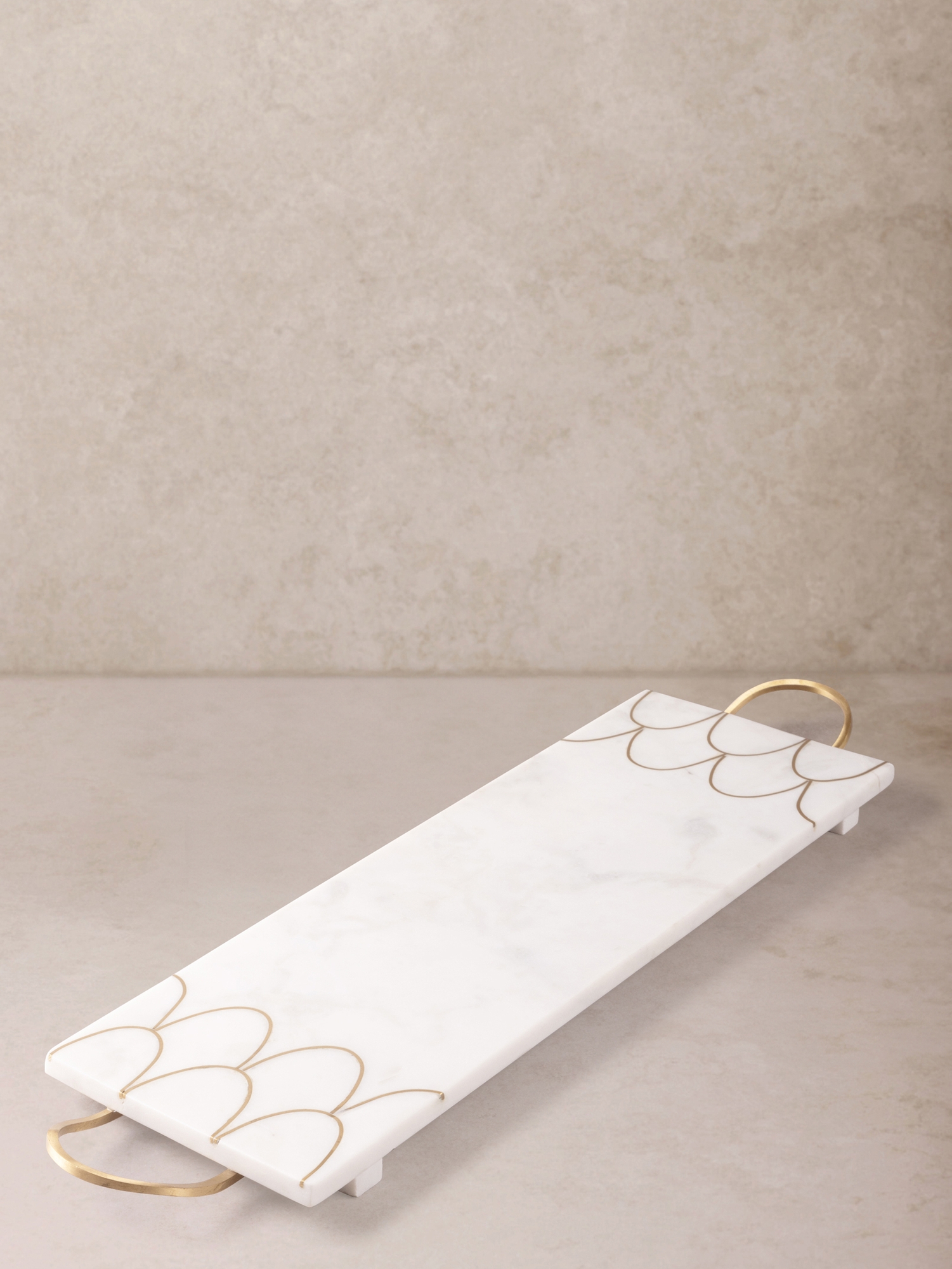 GAURI KOHLI San Miguel Marble Tray - Ivory White
