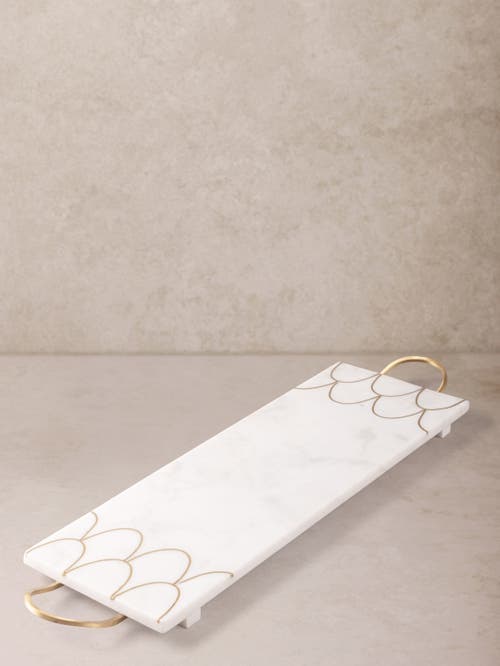 Gauri Kohli San Miguel Marble Tray In White