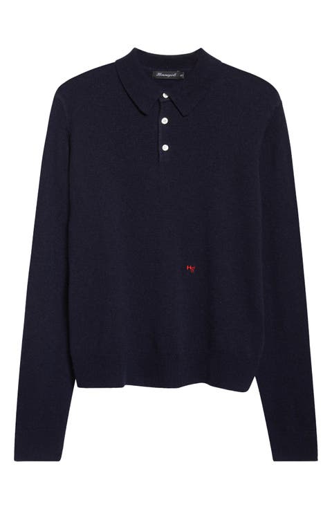 Wool & Cashmere Polo Sweater