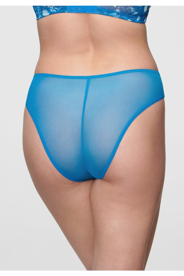 The Highwaist High Cut Mesh Briefs, Alternate, color, CYAN