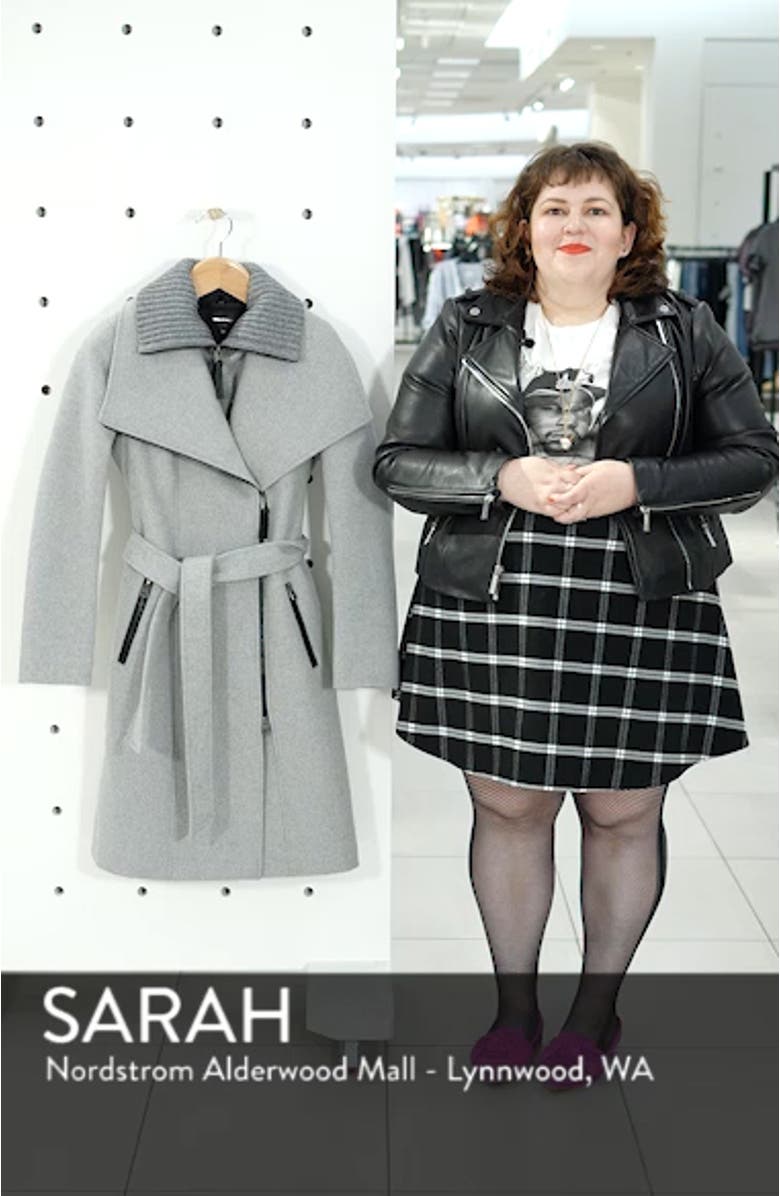 Nori Belted Wool Blend Coat, sales video thumbnail