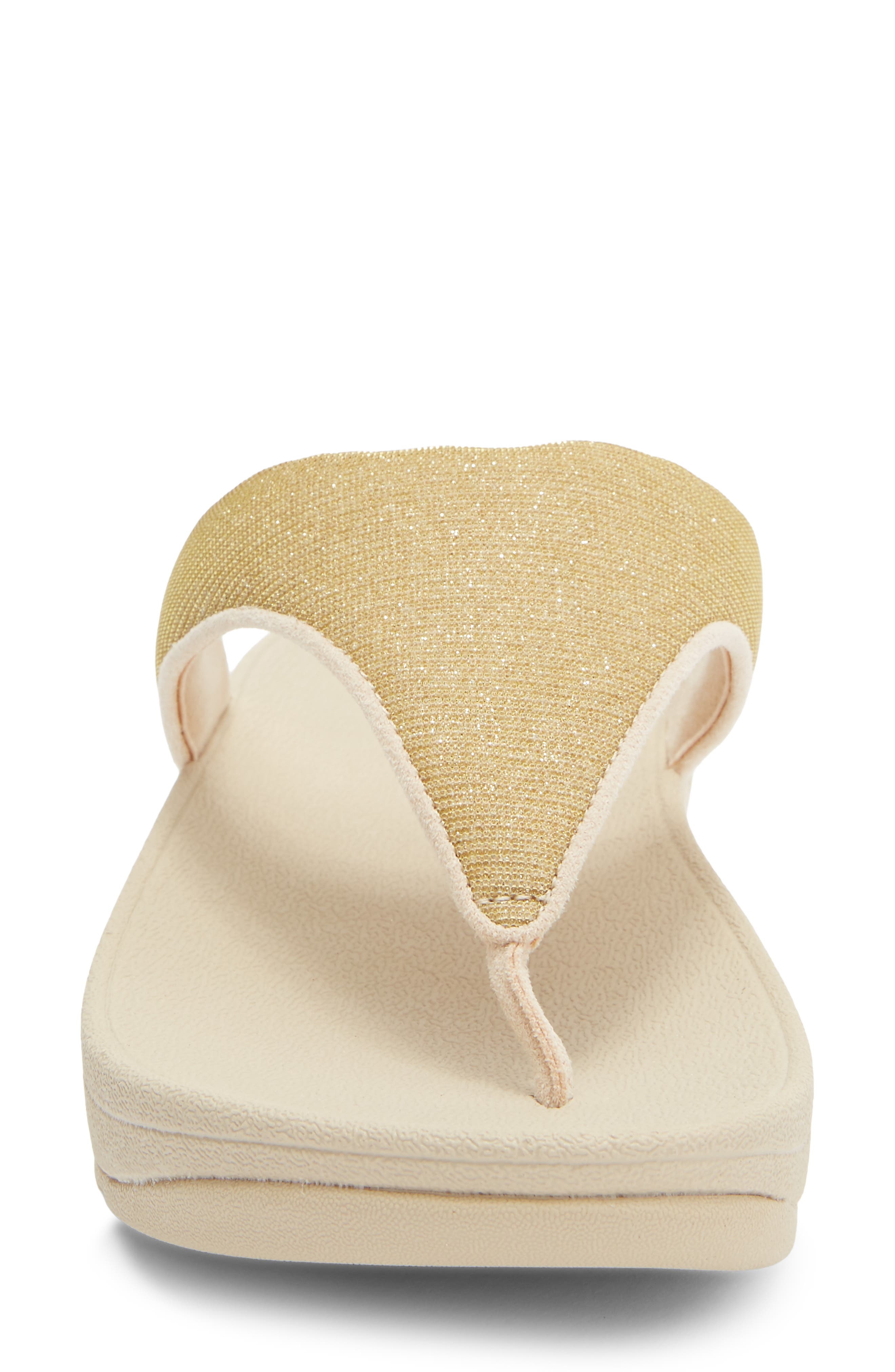 Flowrise Glitz Wedge Flip Flop, Alternate, color, PLATINO