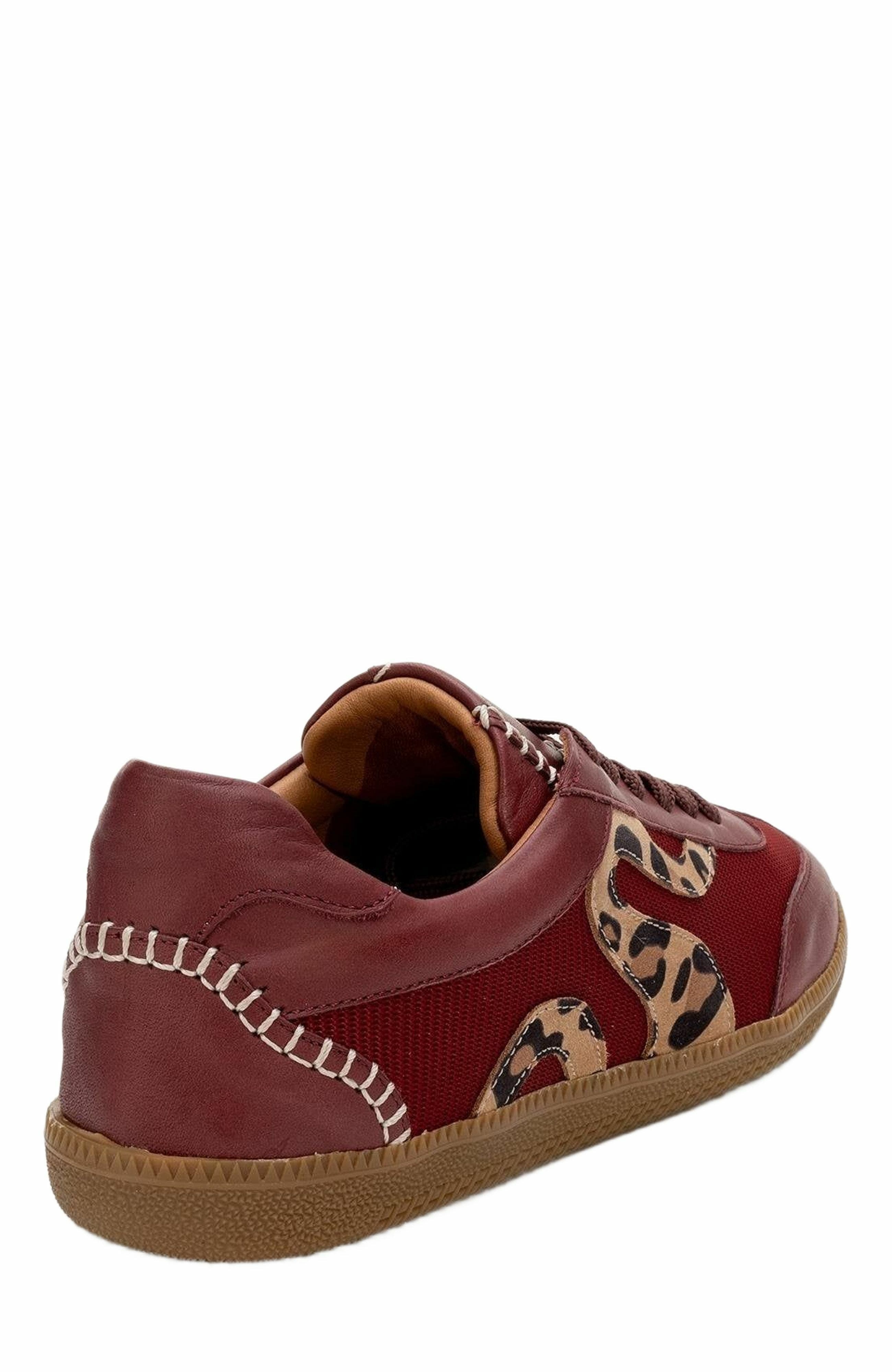 Forever & Always Shoes Perry Leather Sneakers, Alternate, color, Burgundy Leather