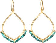 Satya Jewelry Healing Journey Turquoise Lotus Petal Earrings