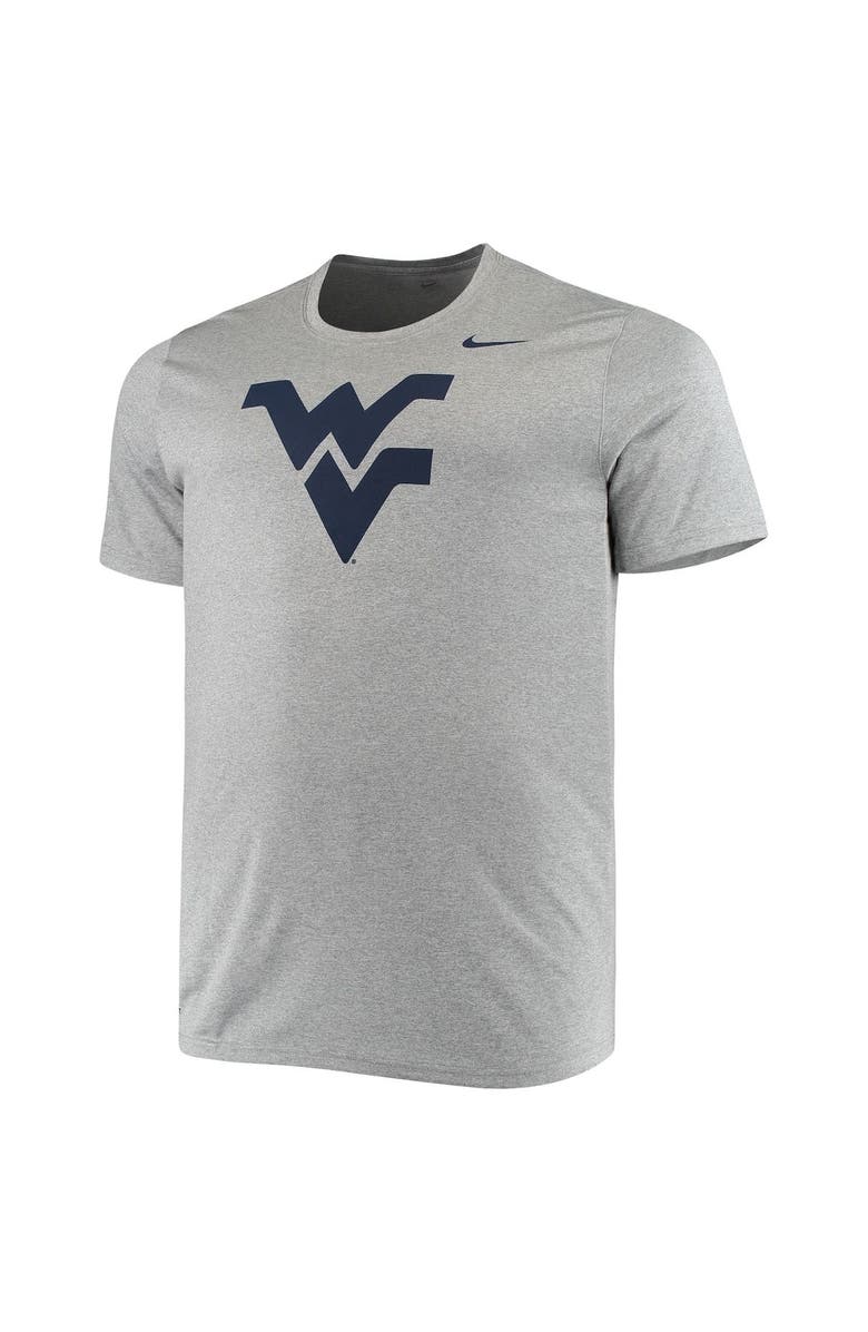 Nike Men's Nike Heathered Charcoal West Virginia Mountaineers Big & Tall Legend Primary Logo Performance T-Shirt, Alternate, color, 