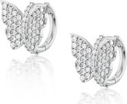 Sheryl Lowe Diamond Butterfly Huggie Earrings