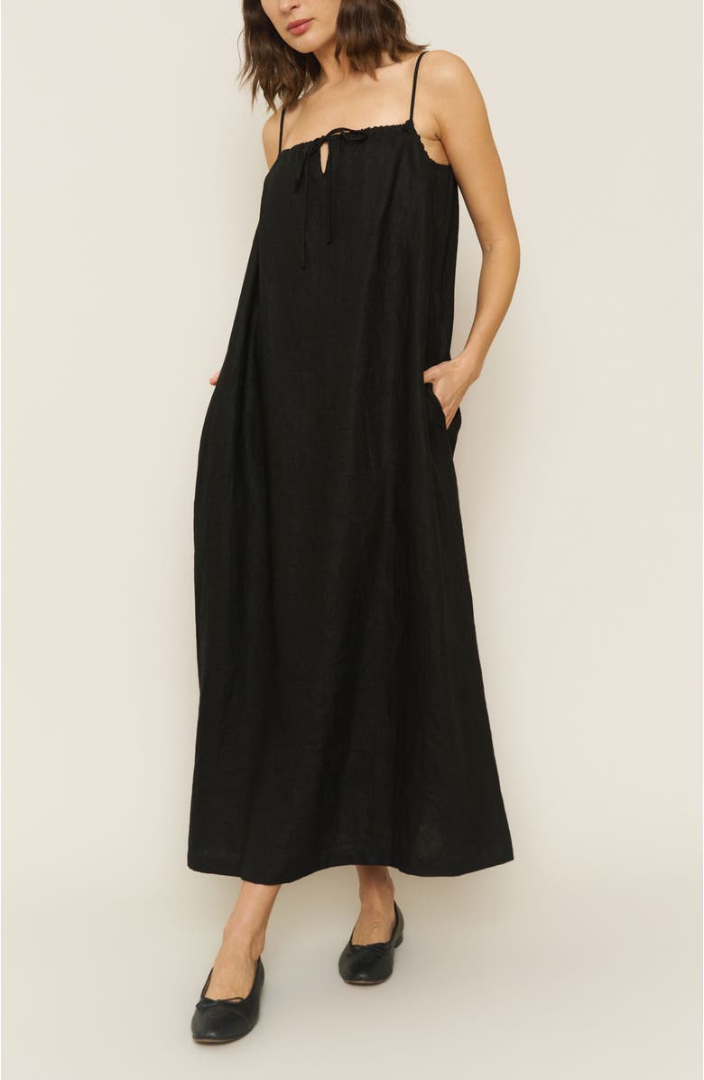 Whimsy + Row Soliel Dress, Alternate, color, Black