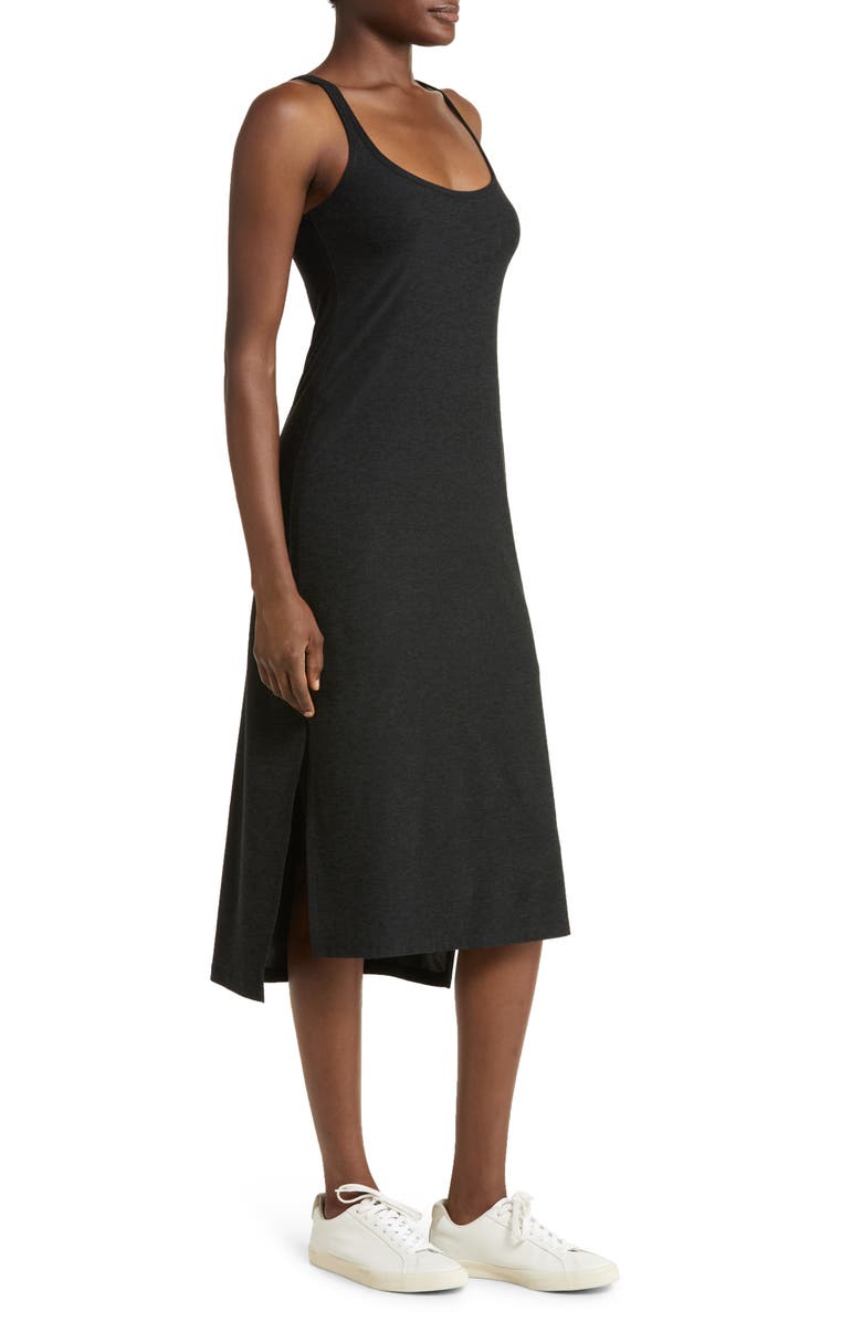 Beyond Yoga Featherweight Resort Midi Tank Dress, Alternate, color, Darkest Night