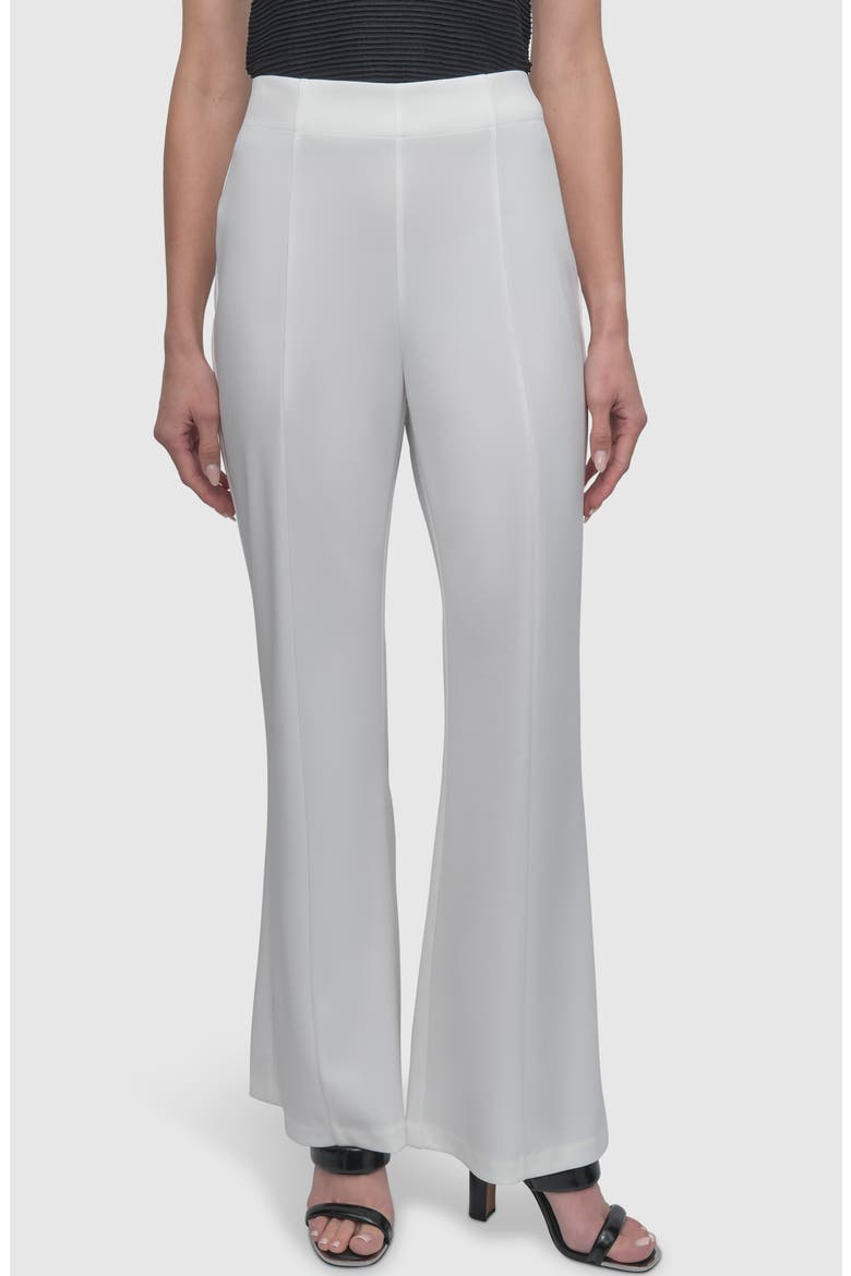 Wide Leg Scuba Knit Pants, Main, color, IVORY