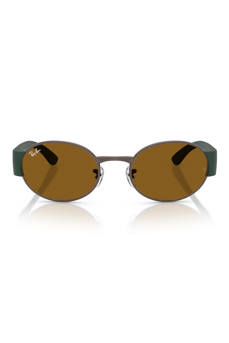 52mm Oval Sunglasses, Main, color, COPPER / BROWN