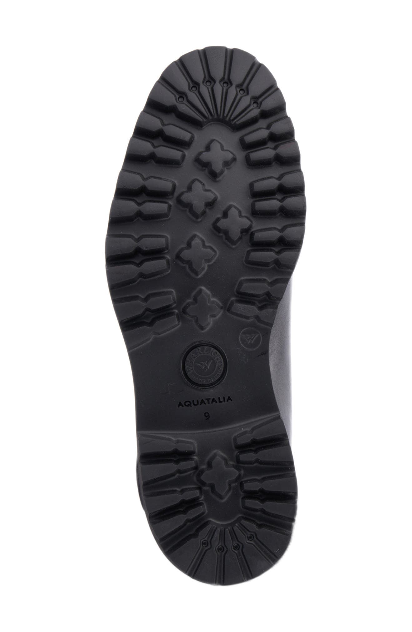 Aquatalia Gitano Genuine Shearling Lined Water Repellent Boot, Alternate, color, Black