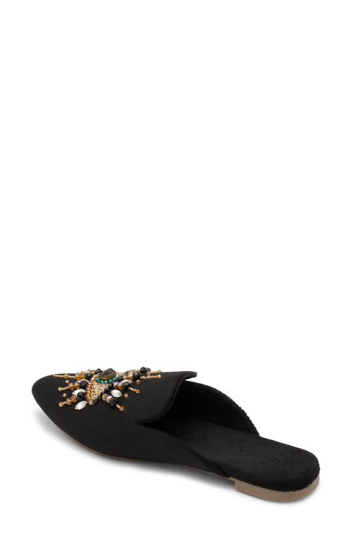 Fuchsia The Good Eye Embroidered Mule In Black