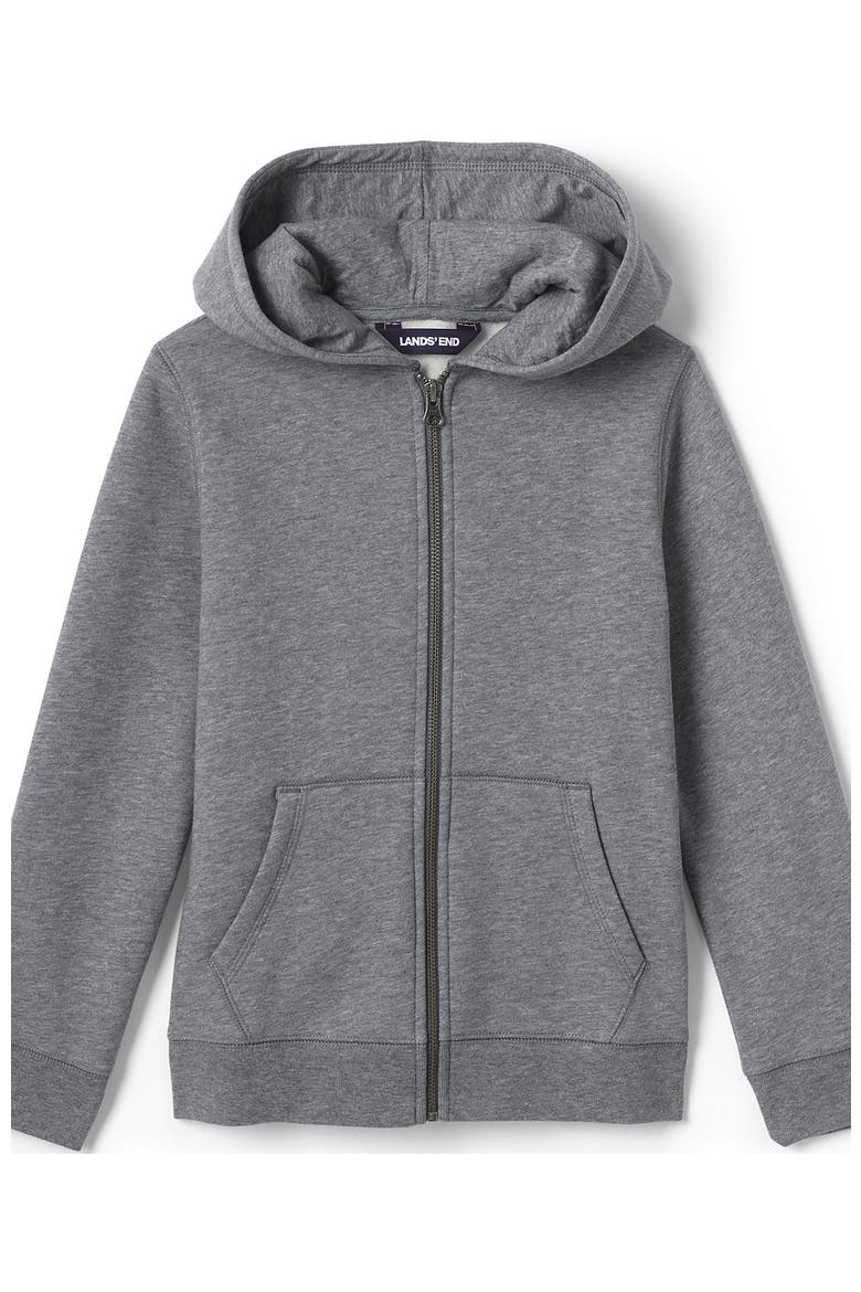 School Uniform Kids Zip Front Sweatshirt, Alternate, color, Pewter Heather