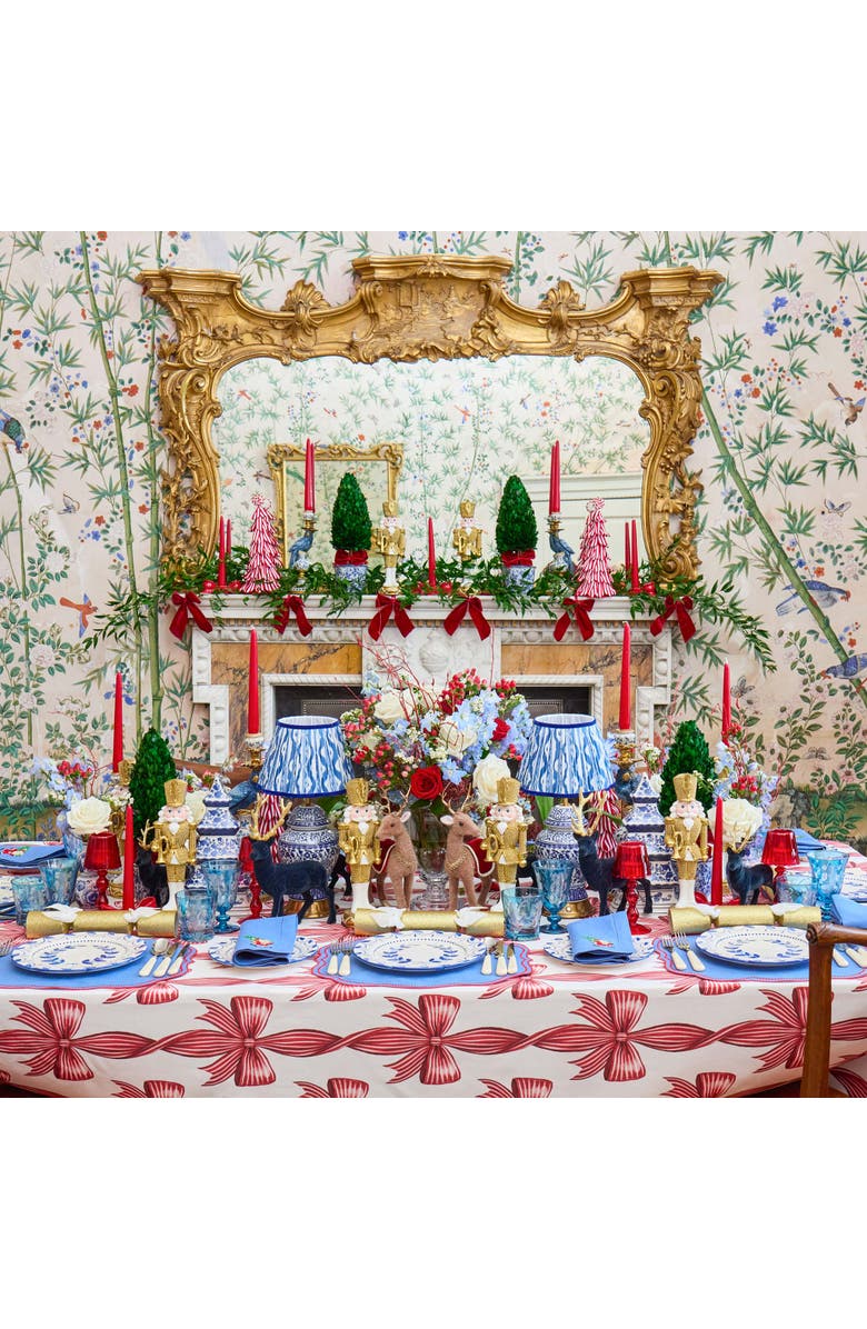 Mrs. Alice Cobalt Ikat Lampshade, Alternate, color, Blue