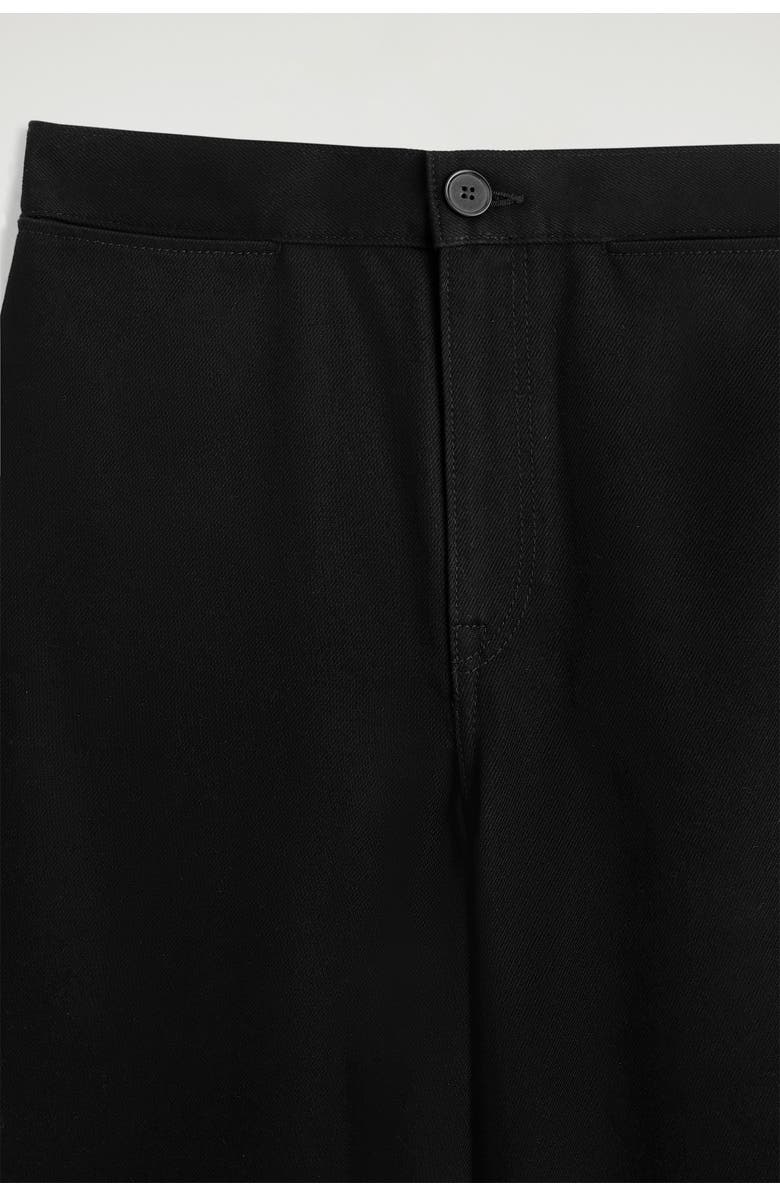 COS Cropped Wide-Leg Denim Pants, Alternate, color, Black