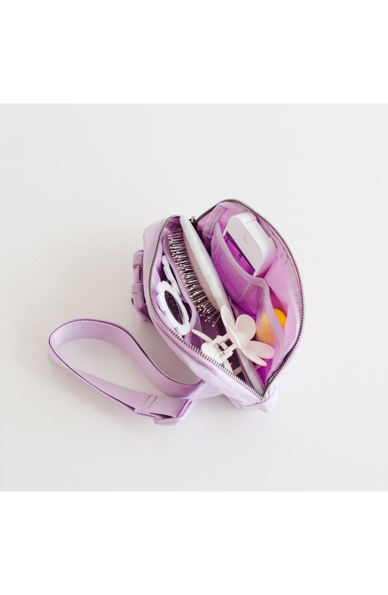 Sweet Wink Pearl Heart Patch Belt Bag, Alternate, color, Lavender