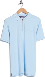 DENIM AND FLOWER Tipped Zip Polo