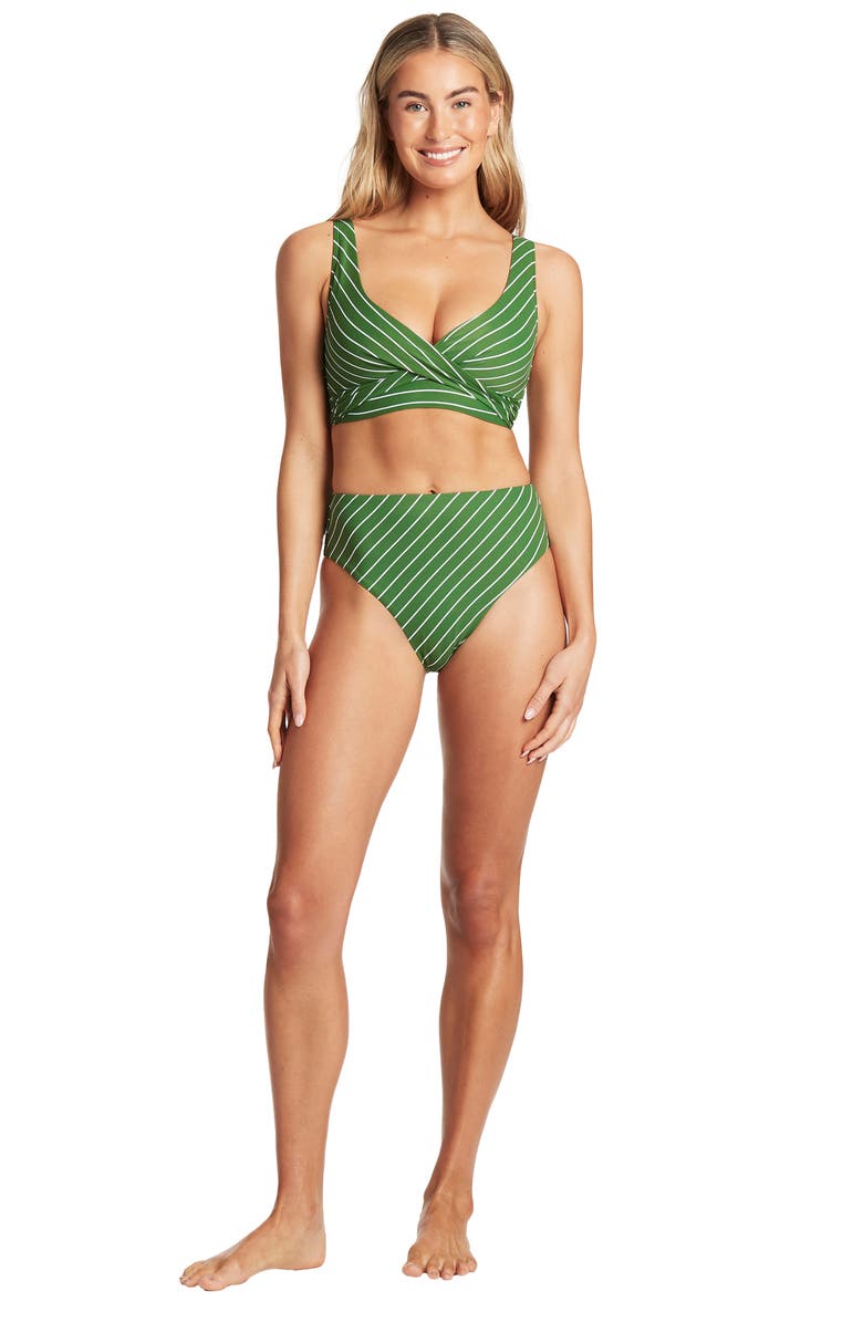 Sea Level Cross Front Multifit Bikini Top, Alternate, color,