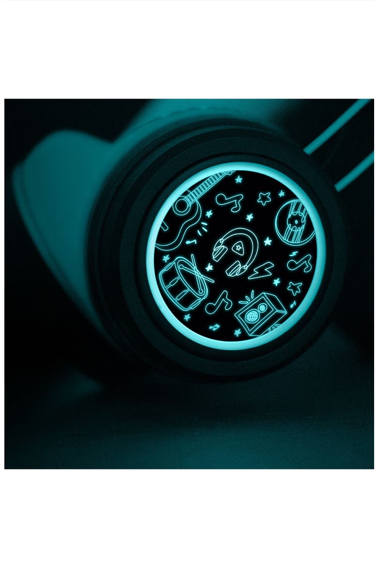 KidJamz Share Wireless Headphones for Kids w/ Multipoint Connectivity and LED Lights, Alternate, color, Black/White