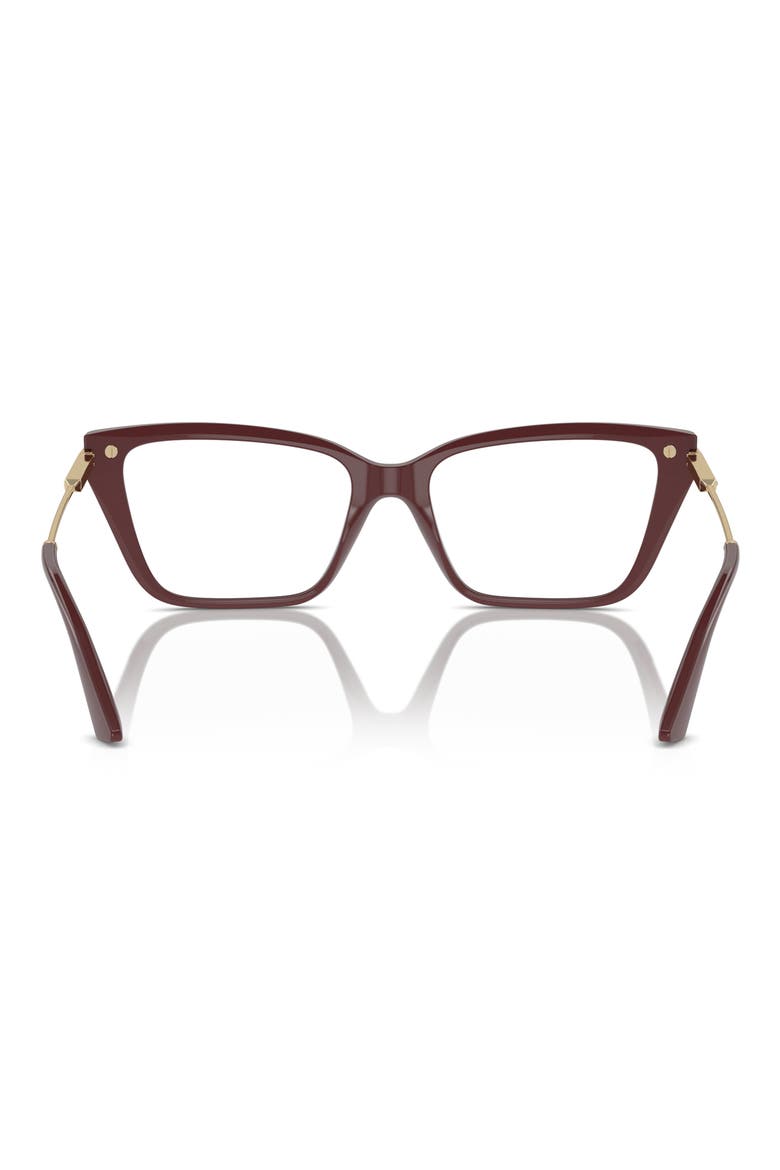 53mm Cat Eye Optical Glasses, Alternate, color, RED / DEMO LENS
