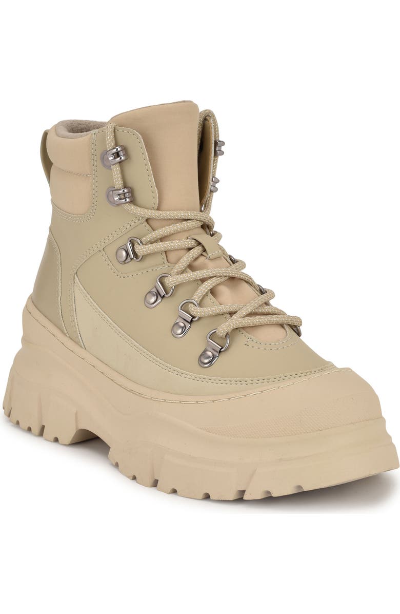 Nine West Budde Lug Sole Bootie, Main, color, Light Natural