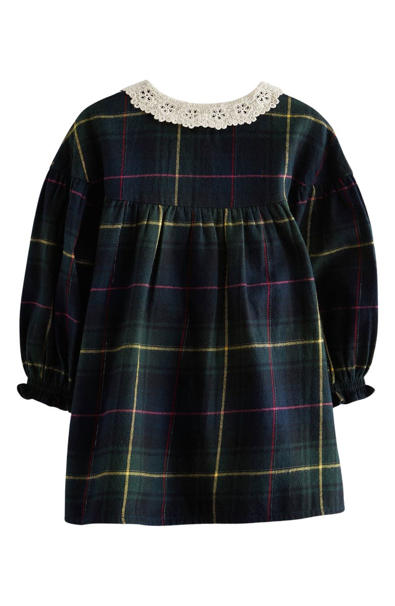 NEXT Kids' Plaid Lace Collar Cotton Blend Dress, Alternate, color,