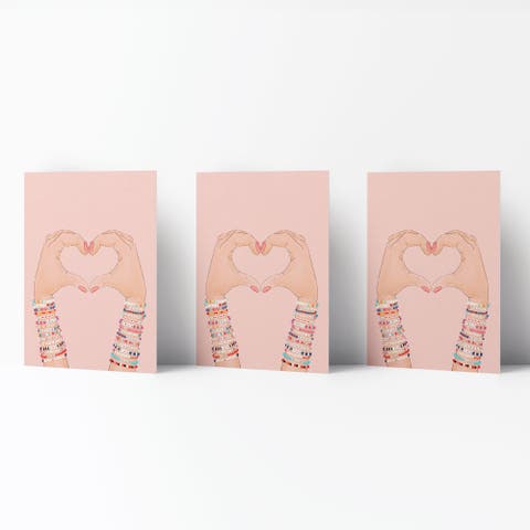 Love/Valentine's Greeting Card Pack (3ct) "Friendship Bracelets"