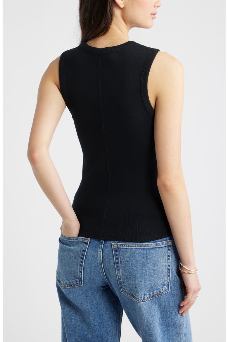 Crewneck Rib Tank, Alternate, color, BLACK