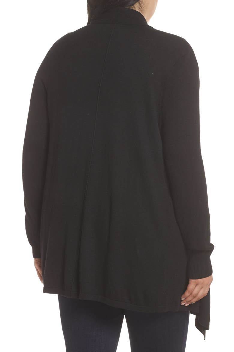 Waterfall Cardigan, Alternate, color, BLACK