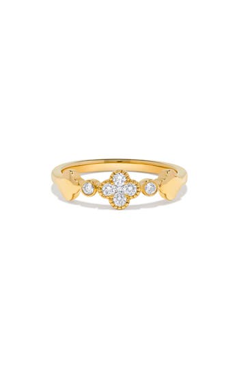 H.j. Namdar Diamond Clover Ring In Gold