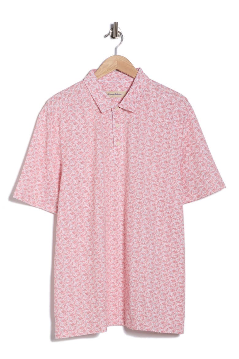 San Rio Twill Sea Flower Knit Polo, Alternate, color, RED GINGER