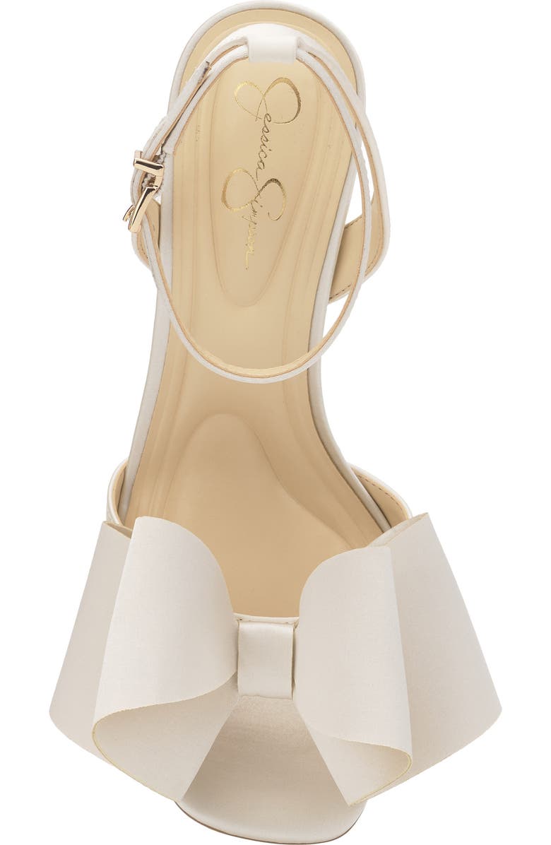Jessica Simpson Olivine Ankle Strap Sandal, Alternate, color, White Matte Satin