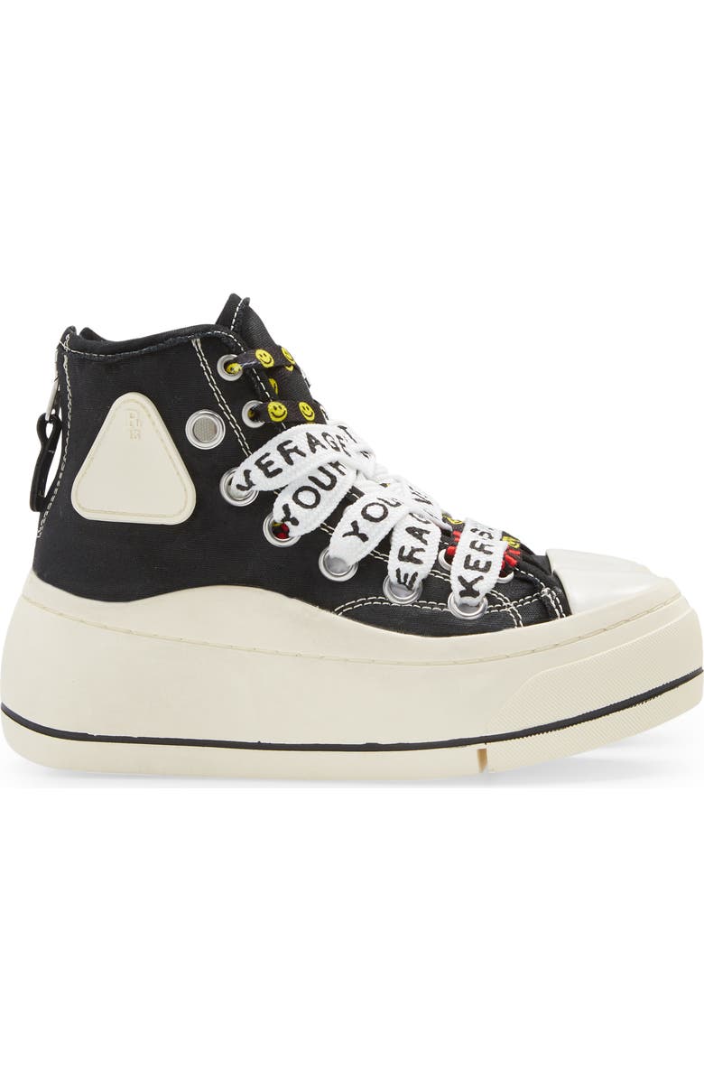 R13 Double Grommet High Top Sneaker, Alternate, color,