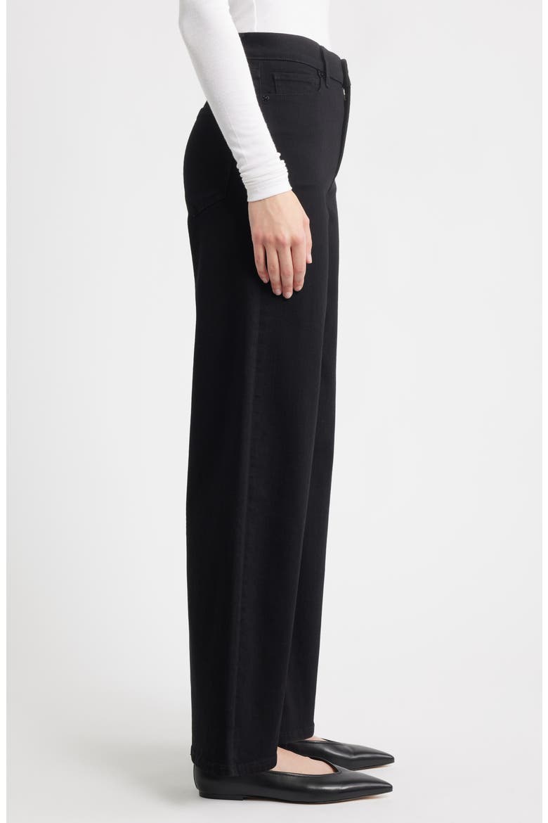 Le Slim Palazzo High Waist Wide Leg Jeans, Alternate, color, BLACK