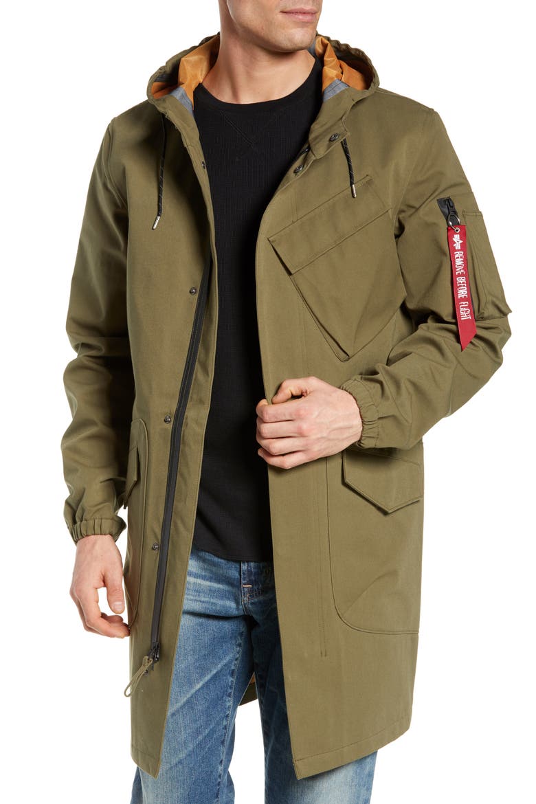 Duster Waterproof Field Coat, Main, color, VINTAGE OLIVE