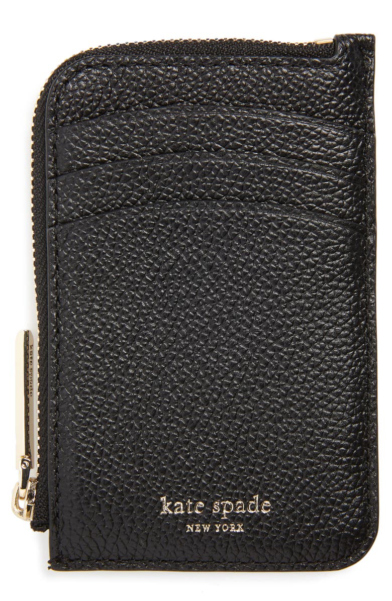 Kate Spade New York margaux leather zip card holder, Main, color, 