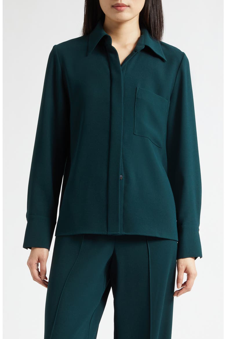 Long Sleeve Button-Up Shirt, Main, color, JUNIPER