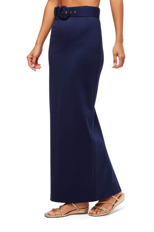 Trina Turk Ponte Game Point Maxi Skirt In Ink