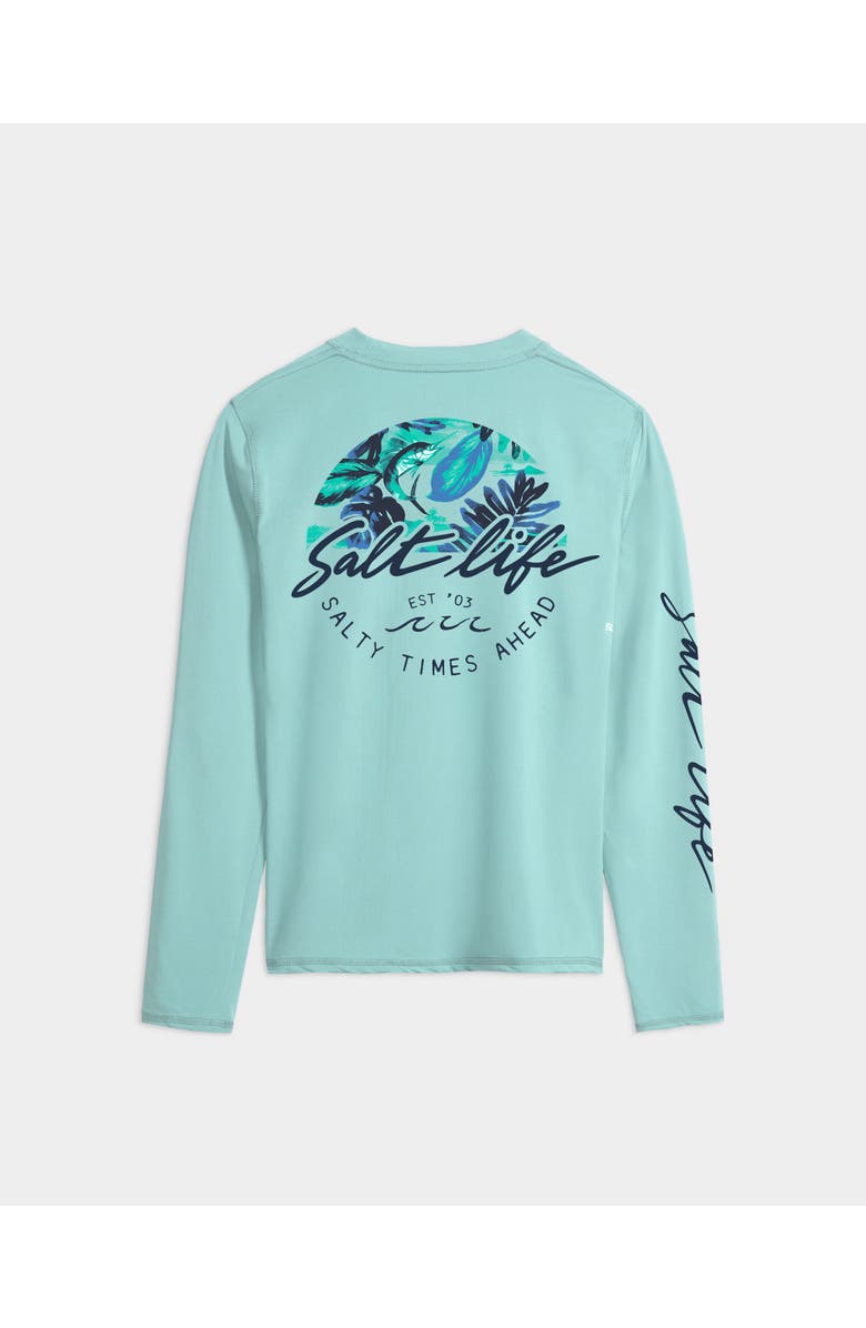 Salt Life Escape to Paradise Performance Long Sleeve Tee, Alternate, color, Lt Aruba Heather
