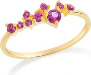 YS GEMS Asymmetric Gemstone Band Ring