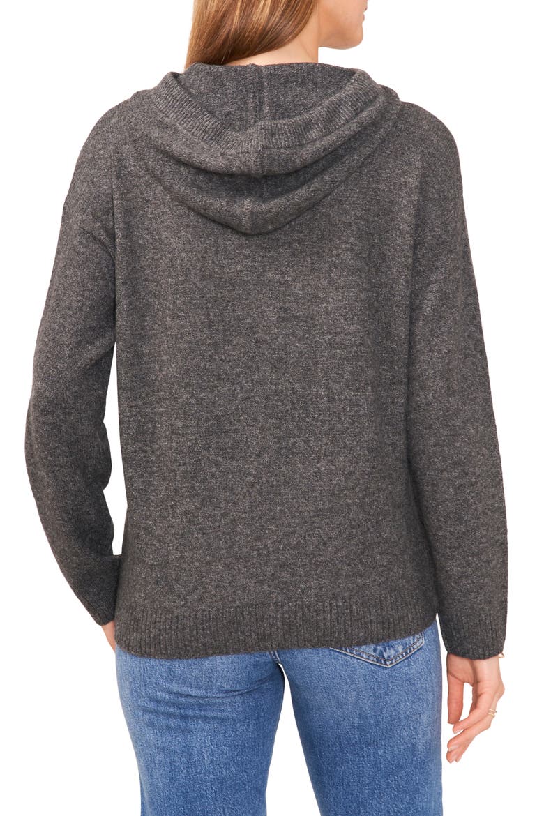Jersey Knit Hooded Sweater, Alternate, color, MED HTHRGREY