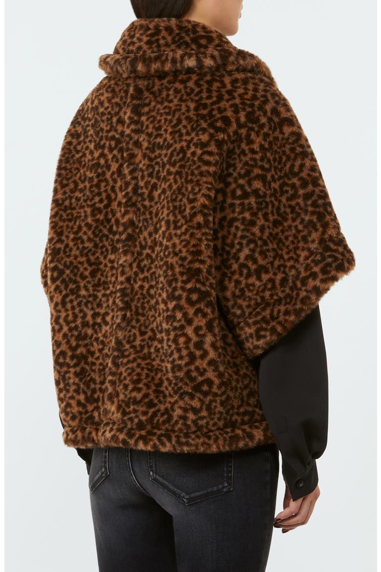 Leopard Print Teddy Bear Cape, Alternate, color, DARK BEIGE