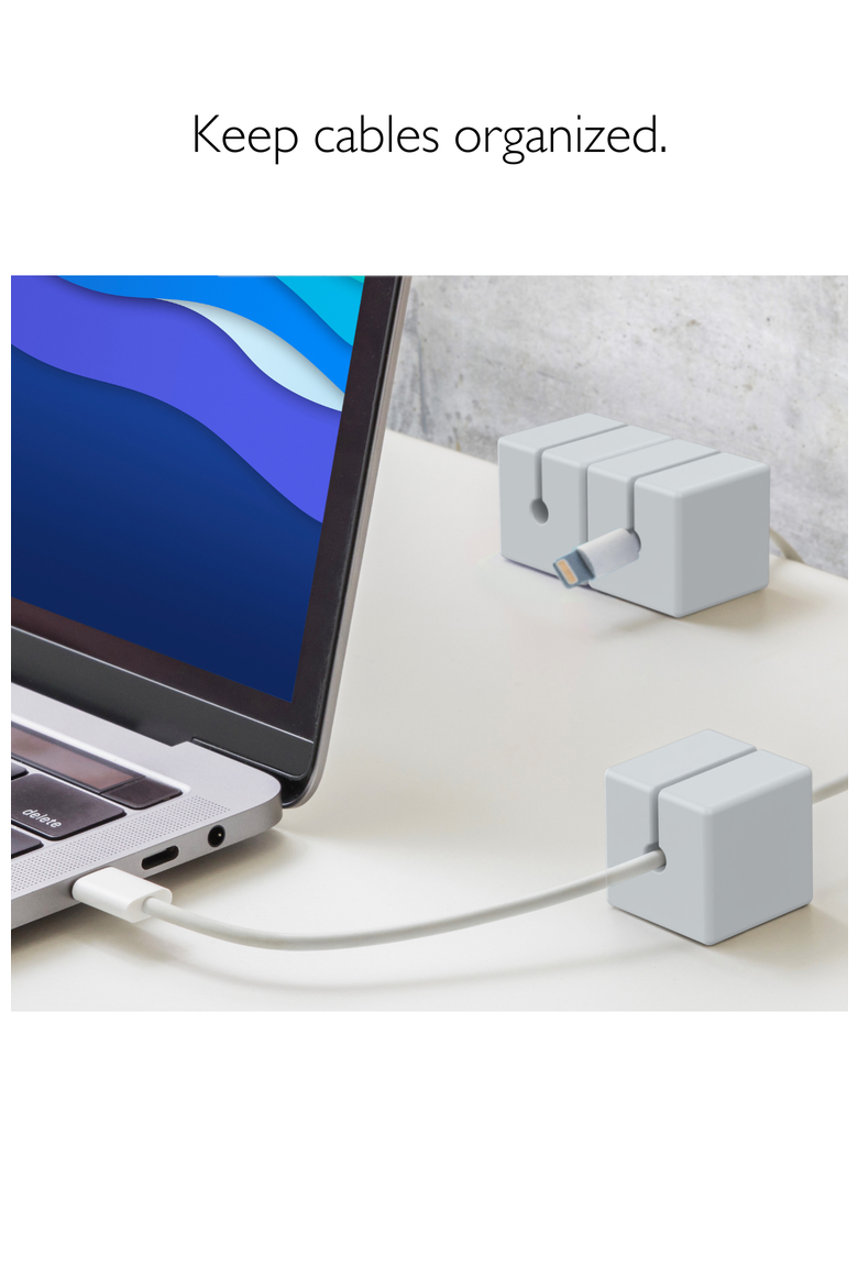 Cable Blocks - Magnetic Cable Organizers, Alternate, color, Grey