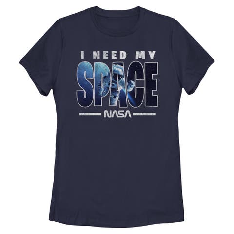 Junior's NASA I Need My Space Distressed  Graphic T-Shirt