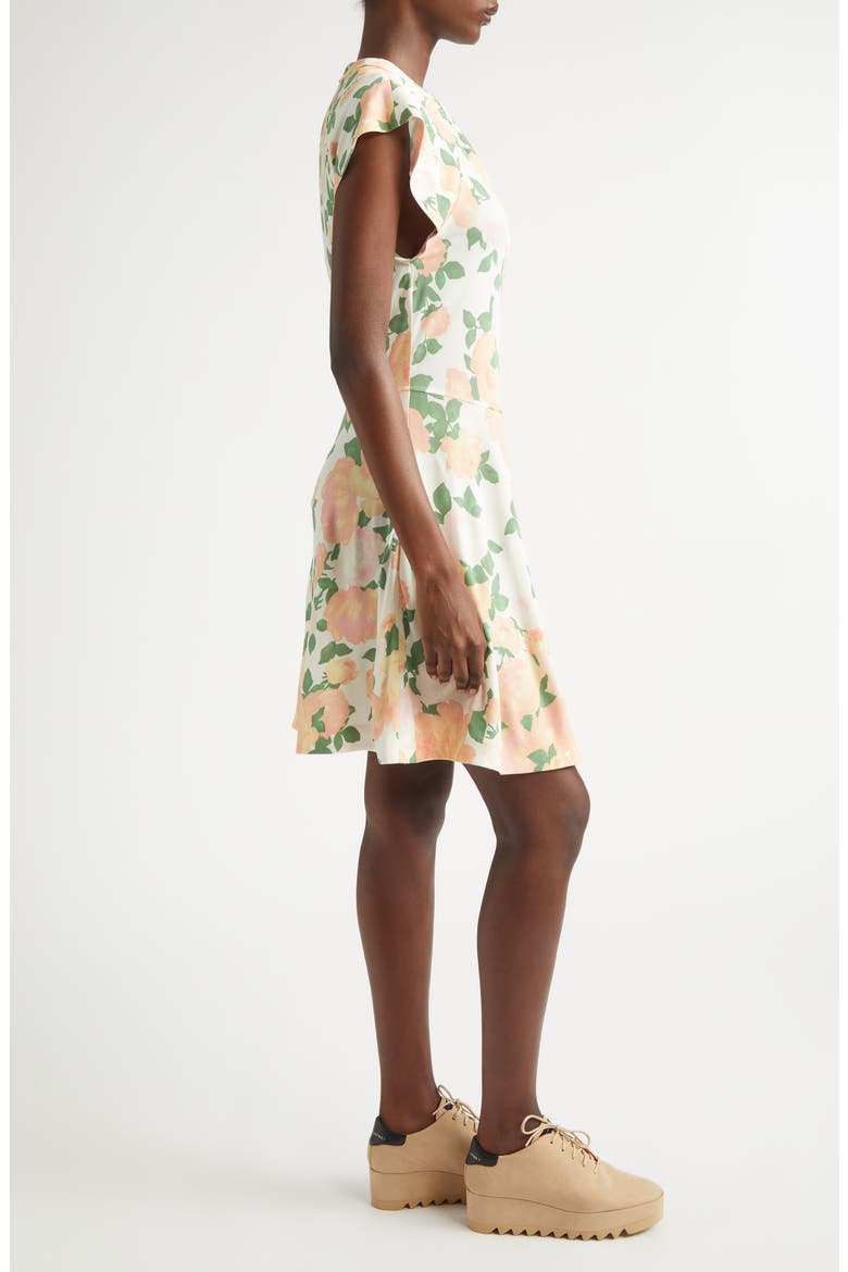 Peony Print Dress, Alternate, color, MULTICOLOR PINK